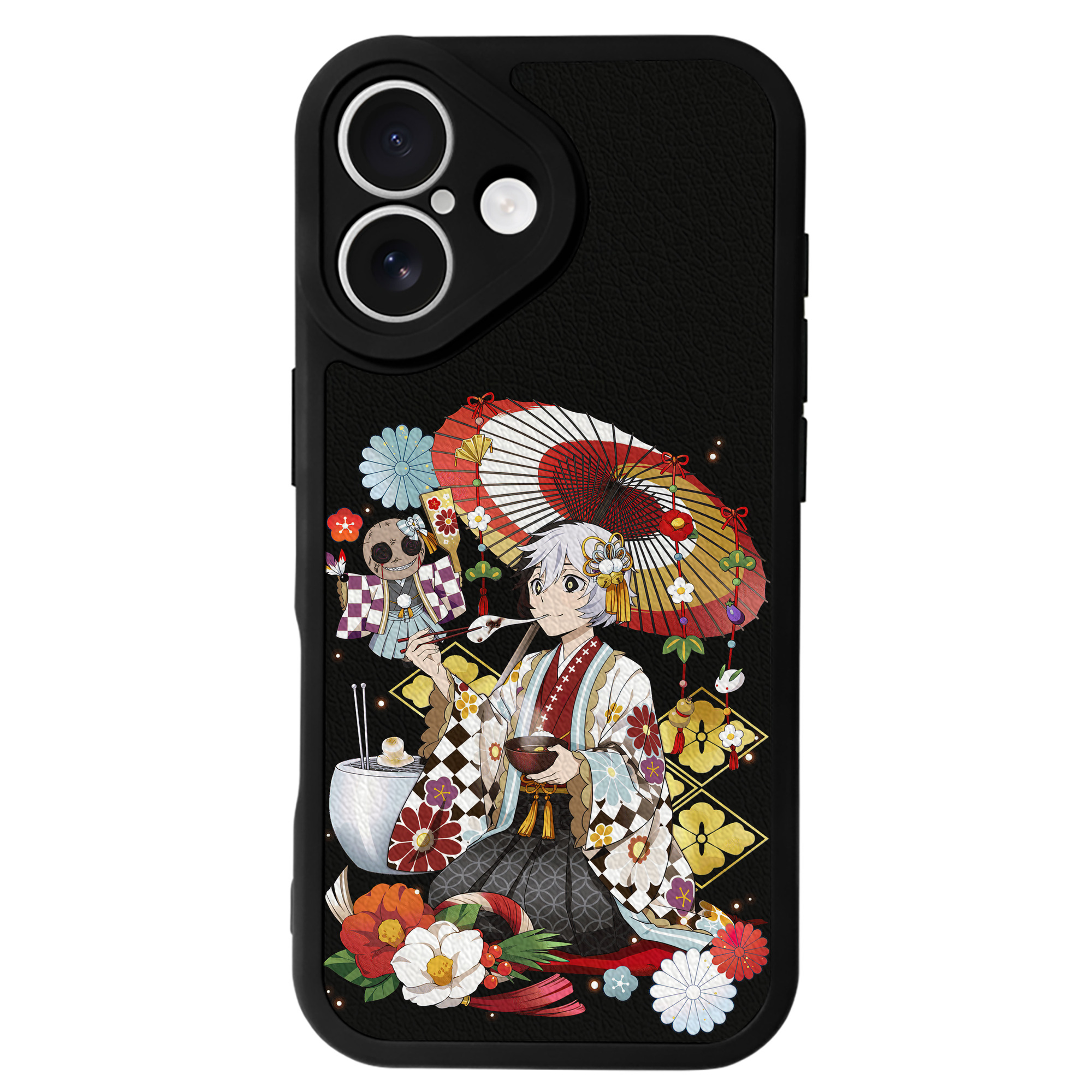 （画像用） 文豪ストレイドッグス Bungo Stray Dogs 【iPhone 16シリーズ対応】シリコンスマホケース（レザー調） 材質：シリコン